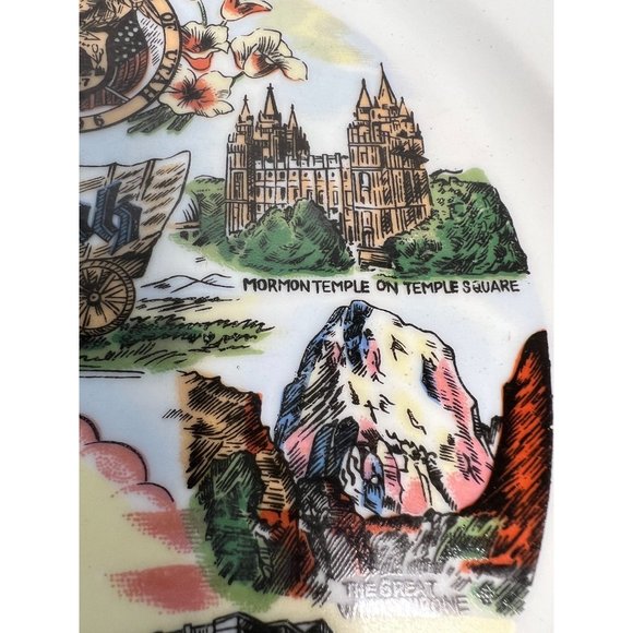 Norcrest Utah Gold Edged State Plate  11" Diameter White, Gold   China - Picture 14 of 16